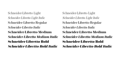 Schneider-Libretto Font Poster 3